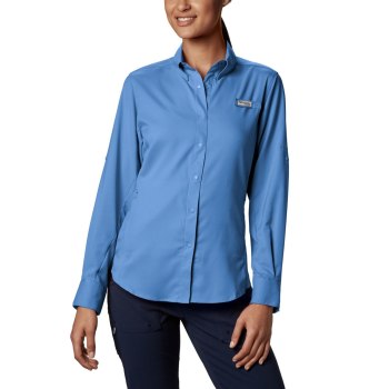 Columbia Overhemd Dames, PFG Tamiami II Long Sleeve Wit, 51DOQBGNH